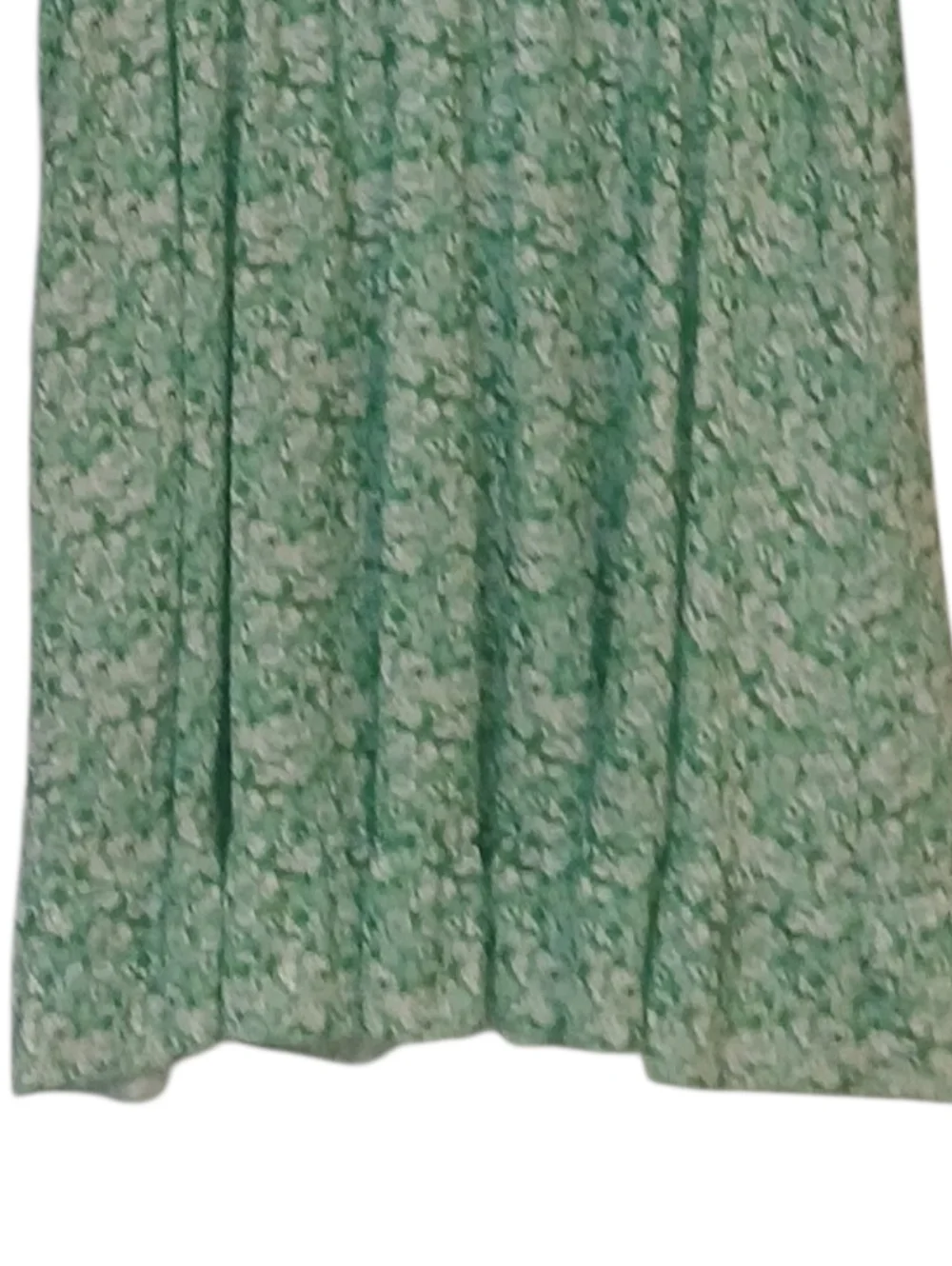 Access - NWOT, Green & White Floral Dress, Elastic Waist Band, Short Sleeve, - Picture 6 of 10